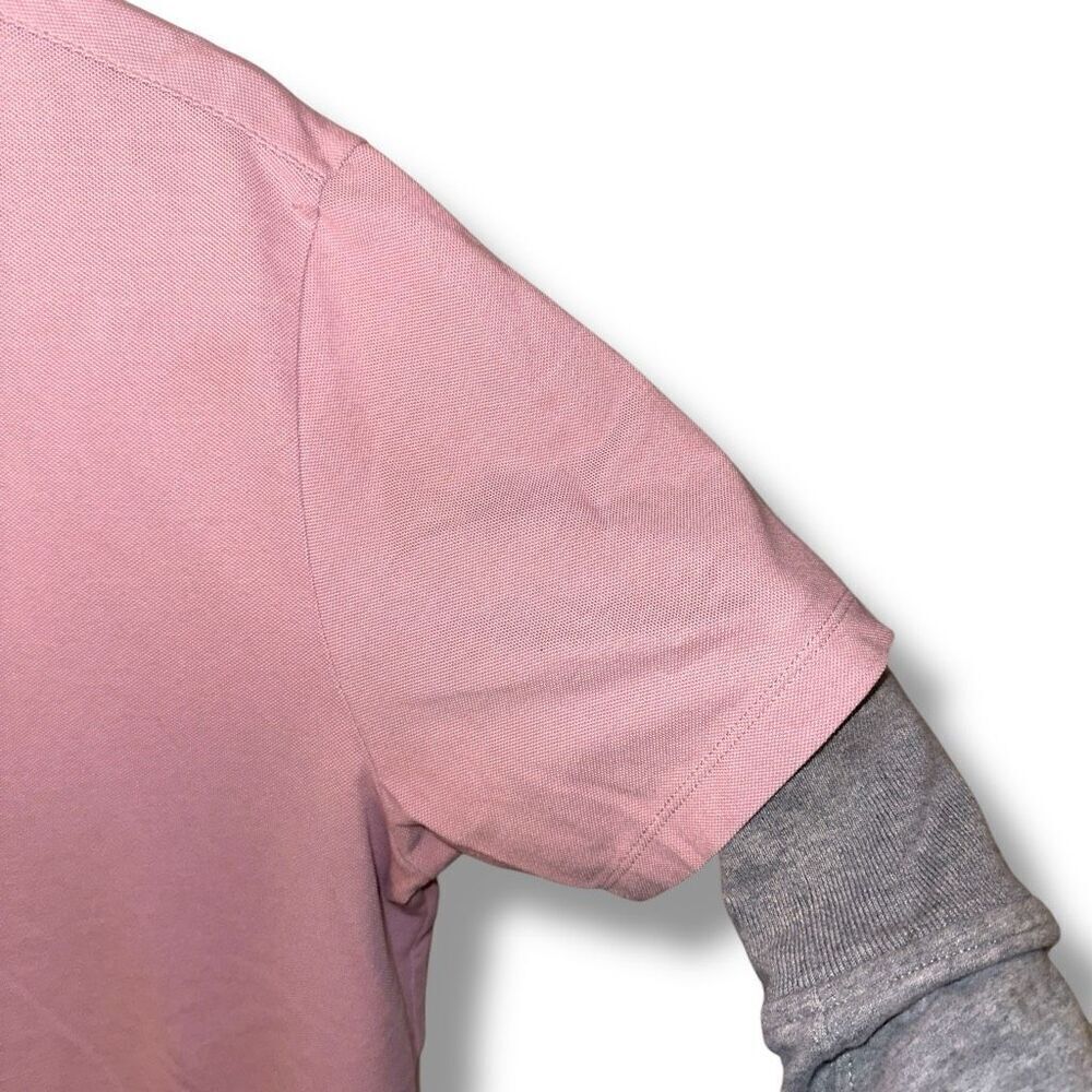Robert Barakett Blush Pink Open Collar Knit Polo Shirt XL - Picture 4 of 7